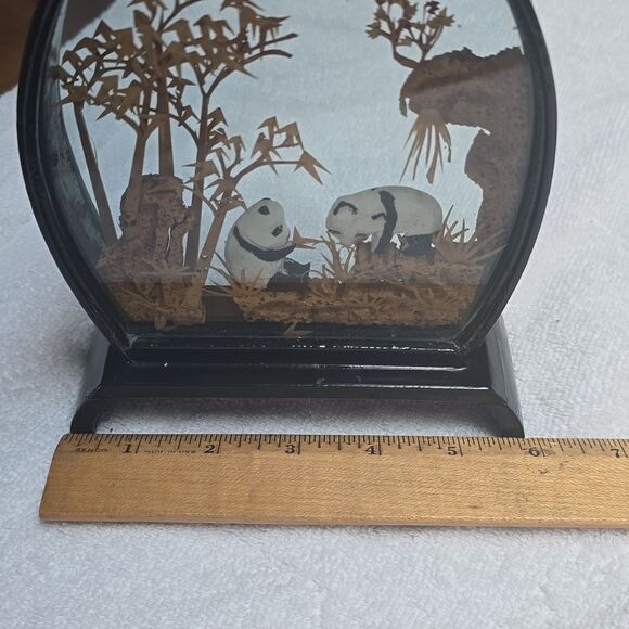 PANDA Bear Cork Art Diorama Peoples Republic China VTG 30s Hand Crafted Art 7" - Picture 10 of 10